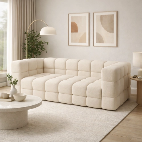 Sofa BUBBLE – Designerska Elegancja i Komfort na Lata Tkanina BOUCLÉ MANZA